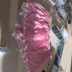 PINK Victoria's Secret Pink Lace Trim Shorts